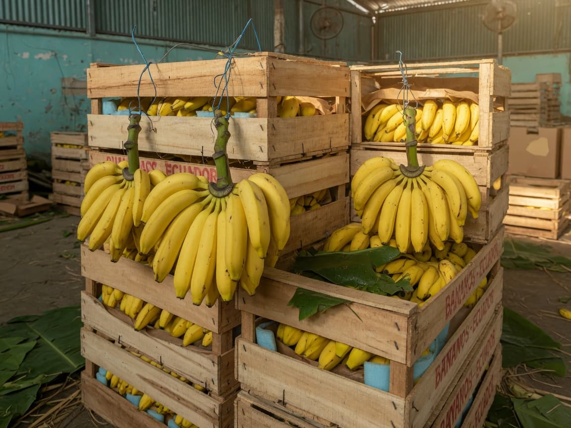 Banana packing crates