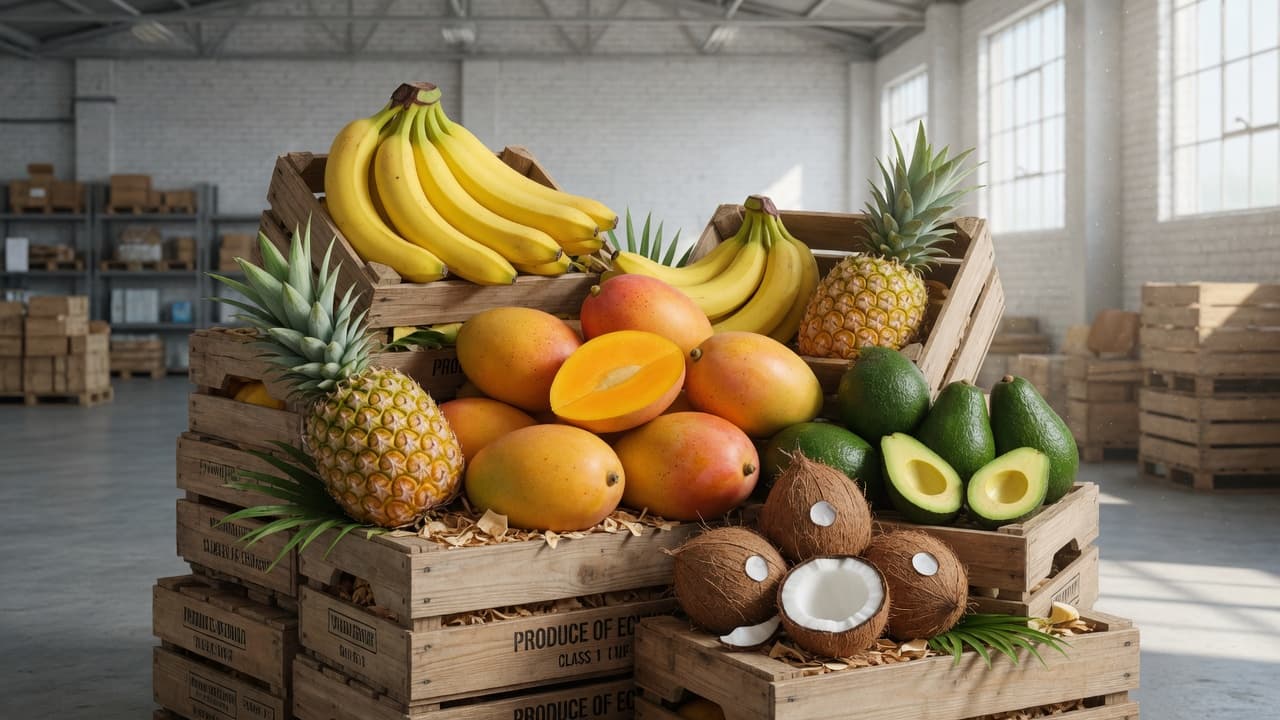 Premium tropical fruit selection